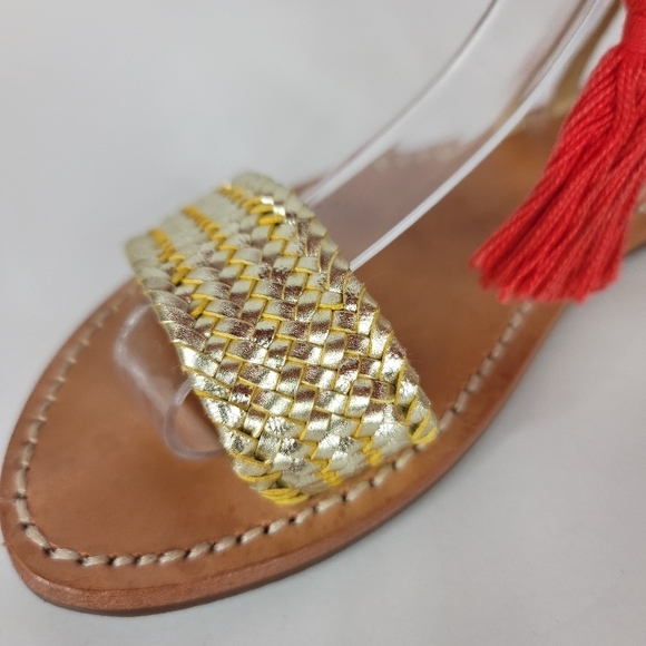 Schutz Lannister Embroidered Lace-up Sandals - Picture 11 of 12